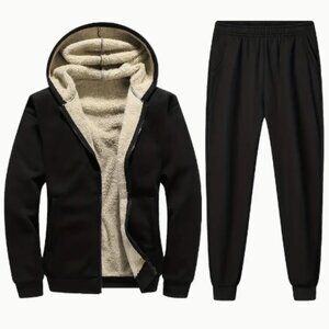 Fleece Lined Thernal Sweatshirt / Sweatpant Set